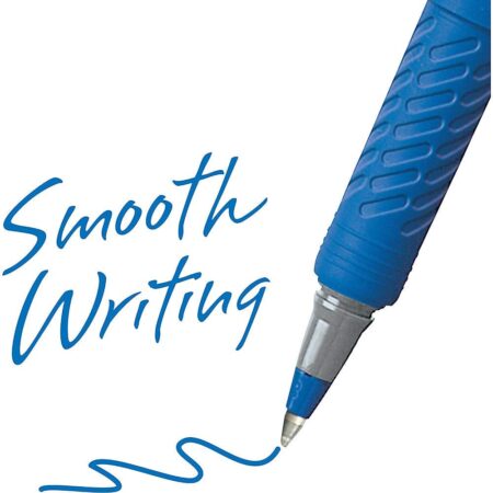 BIC Grip Stick Roller Ball Pen, Micro Fine Point (0.5 mm), Blue Ink, 12 Pens - Image 5