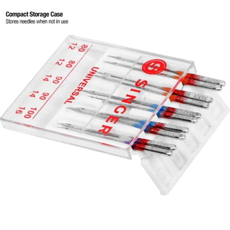 SINGER Regular Point Sewing Machine Needle, Size 80/12, 90/14, 100/16, 10-Count - Image 3