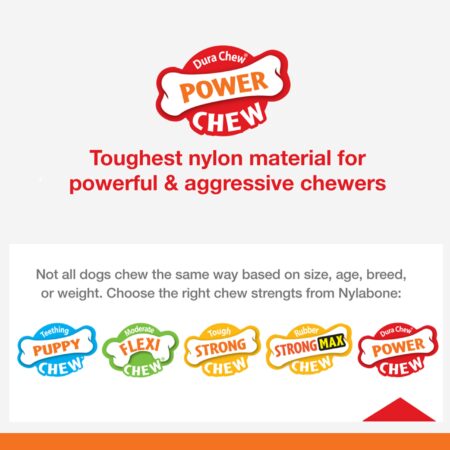 Nylabone Barbell Power Chew Durable Dog Toy Medium up to 35 lbs. - Image 4