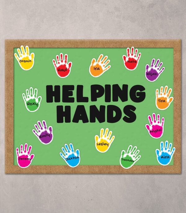 Carson Dellosa 42 Colorful Helping Hands Bulletin Board Cutouts, Vibrant Hand Cutouts for - Image 6