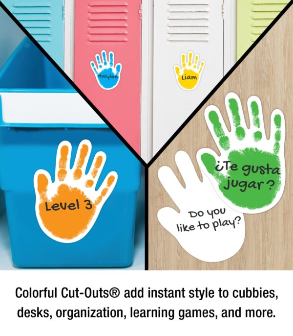 Carson Dellosa 42 Colorful Helping Hands Bulletin Board Cutouts, Vibrant Hand Cutouts for - Image 5