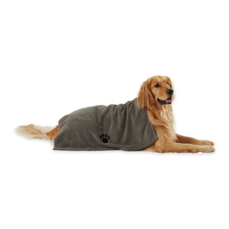 Bone Dry Pet Grooming Towel Collection Absorbent Microfiber X-Large, 41x23.5", Embroidered - Image 2
