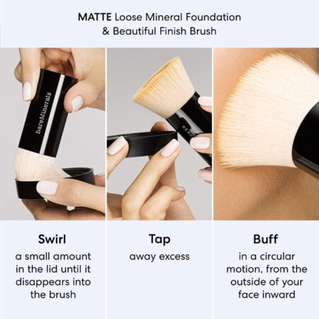 bareMinerals Original Matte Loose Mineral Foundation SPF 15, Powder Foundation Makeup, Buildable Coverage, Reduces Shine, Talc Free Foundation, Vegan - Image 9