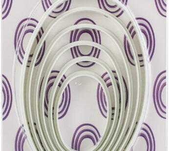 PME Oval Cutters, for Cake Decorating, Set of 6, White