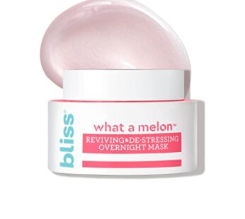Bliss What a Melon Overnight Facial Mask – 1.7 Oz – Reviving & De-stressing Overnight Mask