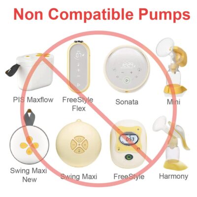 Maymom 17 mm 2X Two-Piece Breastshield, 2X Base Connector w/Valve and Membrane Compatible - Image 4