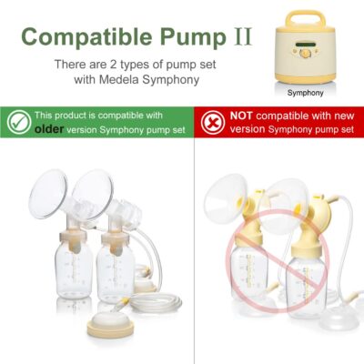 Maymom 17 mm 2X Two-Piece Breastshield, 2X Base Connector w/Valve and Membrane Compatible - Image 3