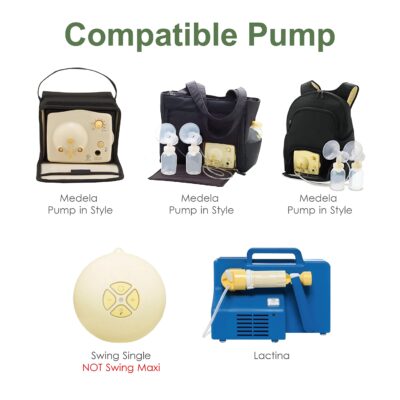 Maymom 17 mm 2X Two-Piece Breastshield, 2X Base Connector w/Valve and Membrane Compatible - Image 2