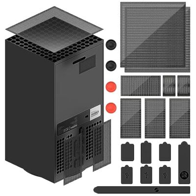FYOUNG Dust Filter, PVC Cover Compatible with Xbox Series X Console Top and Back Protectio