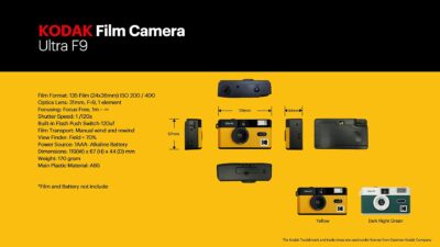 Kodak Ultra F9 Film Camera, 35mm, Black x Yellow - Image 8