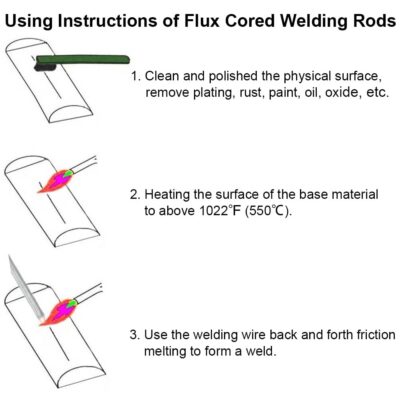100Pcs Flux Core Welding Wire Aluminum Welding Rods 550?/1022? Aluminum Brazing Rods Solut - Image 4