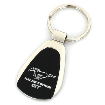 Ford Mustang GT Black Tear Drop Key Chain - Image 2