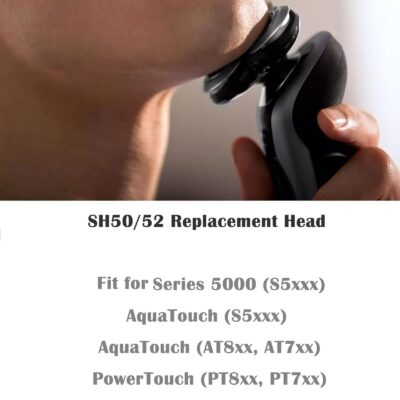 Suleto SH50/52 Replacement Heads Compatible with Philips Series 5000 Electric Shaver, Sh50 - Image 5