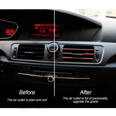 20 Pieces Car Air Conditioner Decoration Strip for Vent Outlet, Universal Waterproof Benda - Image 6