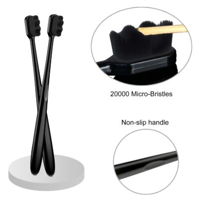 Patelai 8 Pieces Soft Toothbrush Micro Nano Extra Soft Bristles Manual Soft Toothbrush wit - Image 5