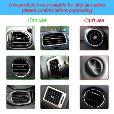 20 Pieces Car Air Conditioner Decoration Strip for Vent Outlet, Universal Waterproof Benda - Image 4