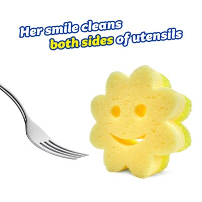Scrub Daddy Sponge Set - Scrub Mommy Power Flower Dual- Sided Sponge and Scrubber - Non Sc - Image 7