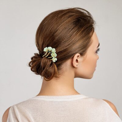 Beaupretty Jade Flower Hair Pins Women Girls Hair Stick Chinese Retro Chignon Pin Hair Cho - Image 8