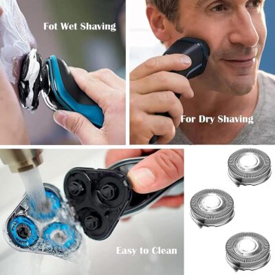 Suleto SH50/52 Replacement Heads Compatible with Philips Series 5000 Electric Shaver, Sh50 - Image 6