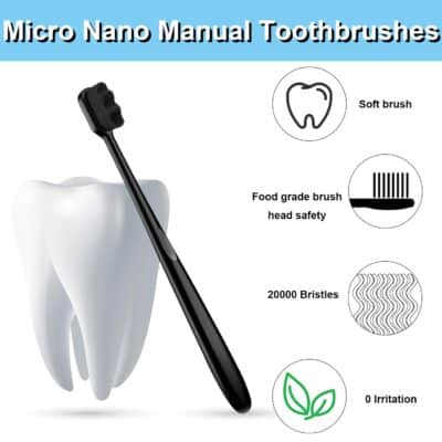 Patelai 8 Pieces Soft Toothbrush Micro Nano Extra Soft Bristles Manual Soft Toothbrush wit - Image 4