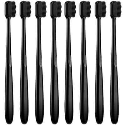 Patelai 8 Pieces Soft Toothbrush Micro Nano Extra Soft Bristles Manual Soft Toothbrush wit
