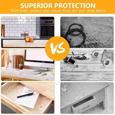 INNOLITES Shelf Liner, Non-Slip Shelf Liners for Kitchen Cabinets, Waterproof Non-Adhesive - Image 5