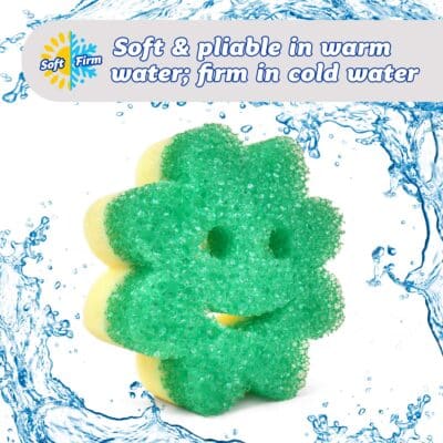Scrub Daddy Sponge Set - Scrub Mommy Power Flower Dual- Sided Sponge and Scrubber - Non Sc - Image 4