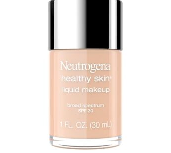Neutrogena Healthy Skin Liquid Makeup Foundation, Broad Spectrum SPF 20 Sunscreen, Lightweight & Flawless Coverage Foundation with Antioxidant Vitamin E & Feverfew, Medium Beige, 1 fl. oz