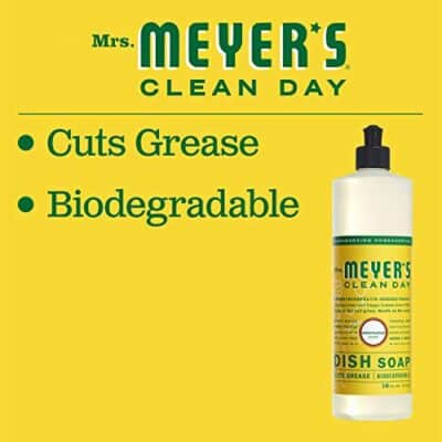 MRS. MEYER'S CLEAN DAY Liquid Dish Soap, Biodegradable Formula, Honeysuckle, 16 fl. oz - Pack of 3 - Image 5