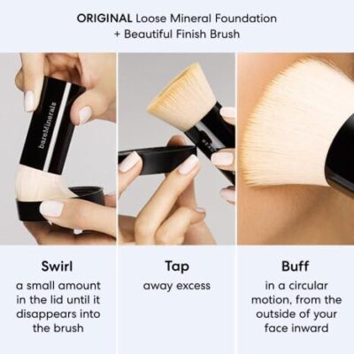 bareMinerals Original Loose Powder Foundation SPF 15, Lightweight Mineral Loose Powder Foundation Makeup, Buildable Coverage, Talc Free, Vegan (Golden Medium 14) - Image 9