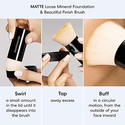 bareMinerals Original Matte Loose Mineral Foundation SPF 15, Powder Foundation Makeup, Buildable Coverage, Reduces Shine, Talc Free Foundation, Vegan - Image 8