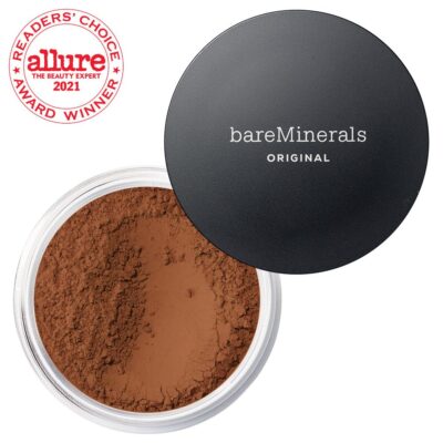 bareMinerals Original Loose Powder Foundation SPF 15, Lightweight Mineral Loose Powder Foundation Makeup, Buildable Coverage, Talc Free, Vegan (Warm Deep 27) - Image 7