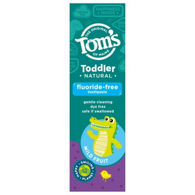 Tom's of Maine Fluoride-Free Toddler Training Toothpaste, Mild Fruit, 1.75 oz. 3-Pack (Packaging May Vary) - Image 7