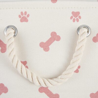 Bone Dry Pet Storage Collection Paw and Bone Print, Small Rectangle, Rose - Image 5