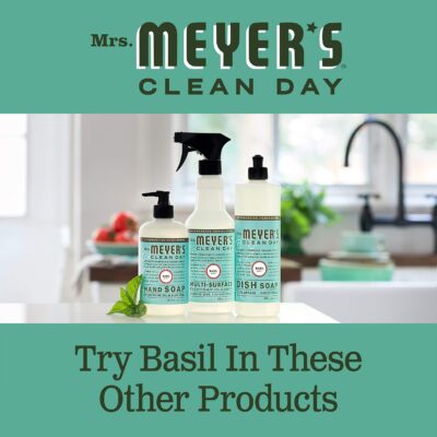 MRS. MEYER'S CLEAN DAY Liquid Dish Soap, Biodegradable Formula, Basil, 16 fl. oz - Pack of 3 - Image 6