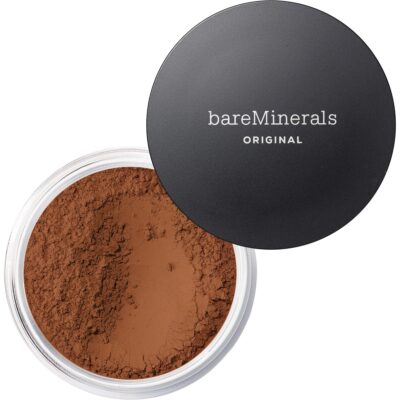 bareMinerals Original Loose Powder Foundation SPF 15, Lightweight Mineral Loose Powder Foundation Makeup, Buildable Coverage, Talc Free, Vegan (Warm Deep 27)