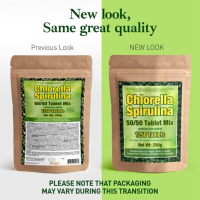 Good Natured Premium Spirulina and Chlorella Capsules 1,250 Tablets, Non-GMO, Vegan Organic Chlorella Tablets, Sunlight Grown, Cracked Cell Wall, High Protein, Heavy Metal Detox - Image 6