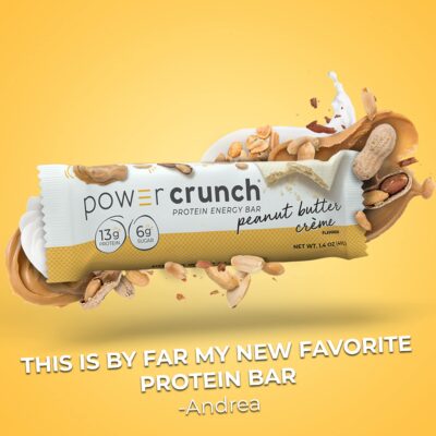 Power Crunch Protein Wafer Bars, High Protein Snacks with Delicious Taste, Peanut Butter Cr?me, 1.4 Ounce (12 Count) - Image 6