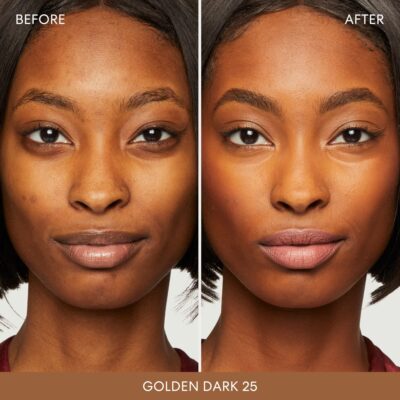 bareMinerals Original Loose Powder Foundation SPF 15, Lightweight Mineral Loose Powder Foundation Makeup, Buildable Coverage, Talc Free, Vegan (Golden Dark 25) - Image 3