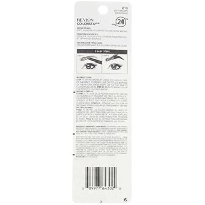 Revlon Colorstay Brow Pencil, 210 Soft Brown (Pack of 2) - Image 3