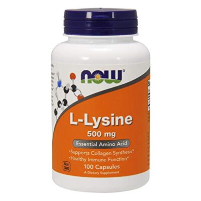 NOW Supplements, L-Lysine (L-Lysine Monohydrochloride) 500 mg, Amino Acid, 100 Veg Capsules