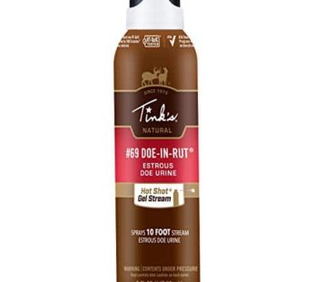 Tink’s Doe-in-Rut Estrous Attractant Spray – 5 Fl Oz Bottle With 10 Foot Stream | Deer Scent Gel, Hunting Accessory With Secure Locking Cap