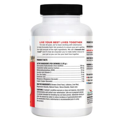 Nutri-Vet Hip & Joint Chewable Dog Supplements- Formulated with Glucosamine & Chondroitin for Dogs- 120 Count - Image 7