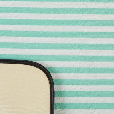 Bone Dry Machine Washable, Ultra Absorbent Pet Mat, 12x18", Green Stripe - Image 3