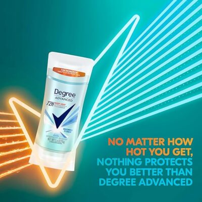 Degree Advanced Protection Antiperspirant Deodorant Shower Clean for 72-Hour Sweat & Odor Control for Women, with Body Heat Activated Technology, 2.6 oz - Image 4